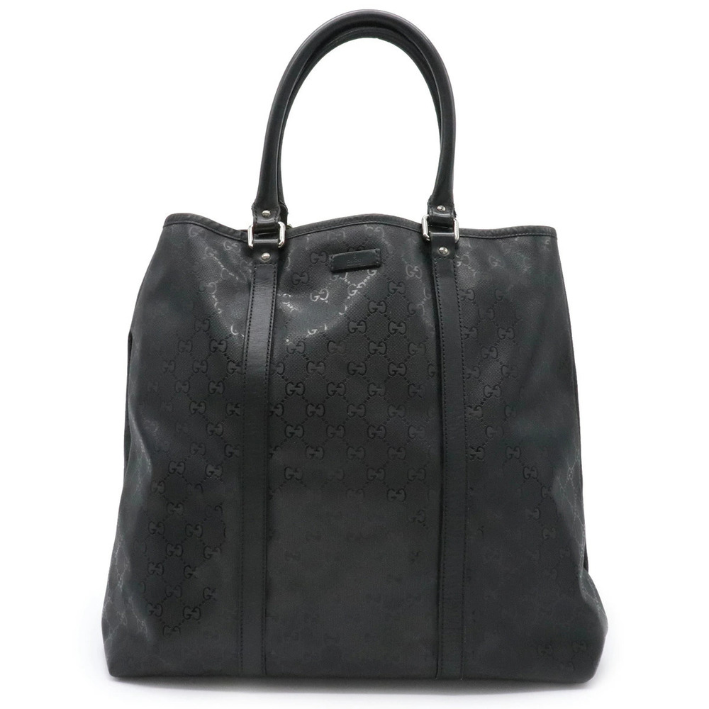 Gucci GG Imprime Tote Bag Handbag Leather Black
